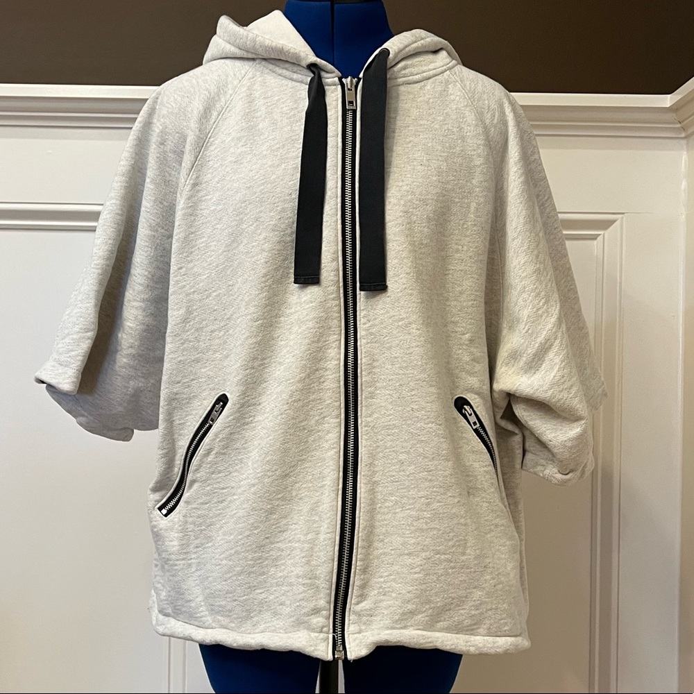 Rag & Bone Full Zip Half Sleeve Jacket Hoodie Sweatshirt